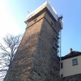 03_Bergfried mit Gerüst